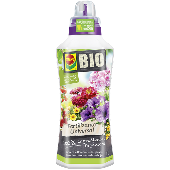 Fertilizante universal líquido COMPO BIO, botella 1 litro