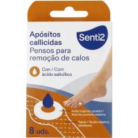 Apósitos callicidas con ácido salicílico SENTI2, caja 8 uds