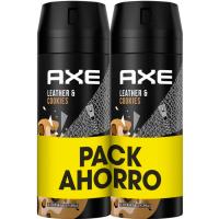Desodorante masculino leather AXE, pack 2x150 ml