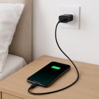 Cargador de red para móvil negro tipo C más cable 1 m, 18 W PROLINX
