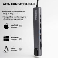 Adaptador Hub USB Tipo C multipuerto 8 en 1, HUB 8.1 PROLINX