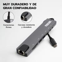 Adaptador Hub USB Tipo C multipuerto 8 en 1, HUB 8.1 PROLINX