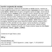 Turrón crujiente de neulas VICENS ADRIÁ NATURA, tableta 250 g