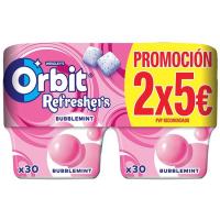 Chicle refresher buble ORBIT, paquete 134 g