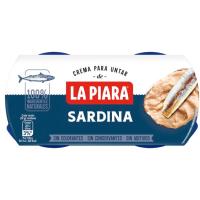 Crema para untar de sardina LA PIARA, pack 2x75 g