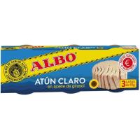 Atún claro en aceite de girasol ALBO, pack 3x70 g