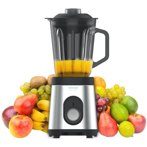 Batidora de vaso 1000W, Power Black Titanium 1000 Inox CECOTEC