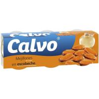 Mejillón chileno en escabeche CALVO, pack 3x80 g
