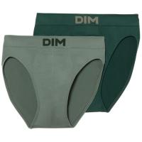 Slip hombre sin costuras microfibra, verde talla M DIM BASIC, pack 2 uds