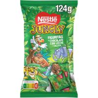 Figuras de choco con leche y gallet NESTLÉ JUNGLY, bolsa, 124 g