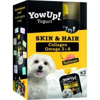 Yogurt de salmon skin&hair para perro YOWUP, pack 3x115 g