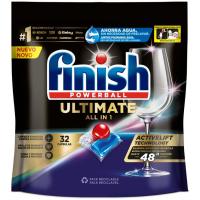 Lavavajillas máquina FINISH ULTIMATE, bolsa 32 dosis