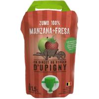Zumo exprimido de manzana y fresa D'UPIGNY, bolsa 1,5 litros