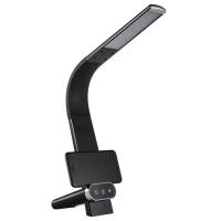 Lámpara de escritorio flexo Arquik negro Led 8W, 450 Lumens, carga rápida, 1 ud