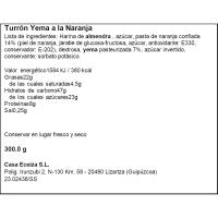 Turrón de yema a la naranja CASA ECEIZA, caja 300 g