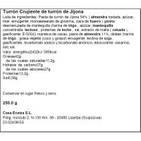 Turrón crujiente Jijona CASA ECEIZA, caja 250 g