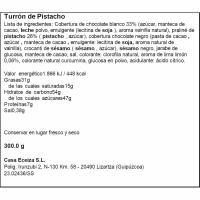 Turrón de pistacho y lima CASA ECEIZA, caja 300 g