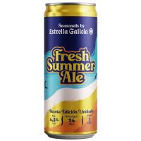 Cerveza lager de verano ESTRELLA GALICIA, lata 33 cl