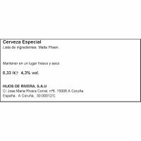 Cerveza lager de verano ESTRELLA GALICIA, lata 33 cl