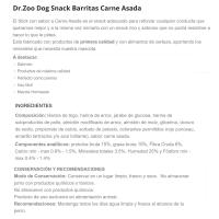 Snack de carne asada en stick DR. ZOO, paquete 50 g