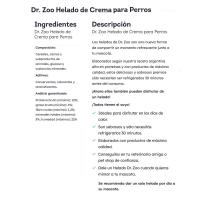 Helado crema para perro DR.ZOO, paquete 50 g