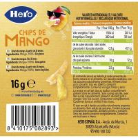 Snack chips de mango HERO, bolsa 16 g