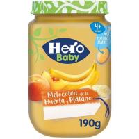 Tarrito de melocotón plátano HERO, tarro 190 g