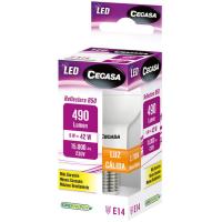 Bombilla Led reflectora E14 R50 6W luz cálida (2700k) CEGASA, caja 1 ud