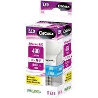 Bombilla Led reflectora E14 R50 6W luz fría (6500k) CEGASA, caja 1 ud