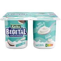 Begetal de soja y coco natural KAIKU, pack 4x125 g