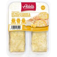 Tortita de pollo con queso ALDELIS, bandeja 270 g