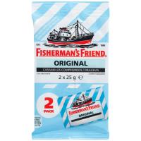 Caramelo sin azúcar FISHERMAN`S, pack 2x25 g