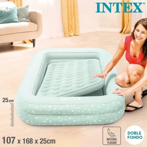 Colchón hinchable Junior, hinchador, 3-6 años, Air furniture INTEX, 107x68x25 cm