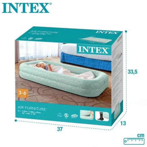 Colchón hinchable Junior, hinchador, 3-6 años, Air furniture INTEX, 107x68x25 cm
