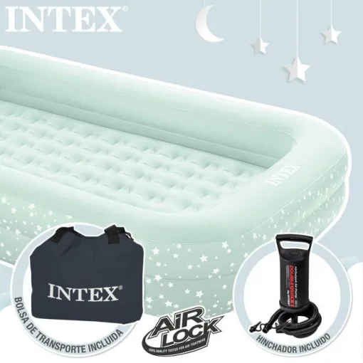 Colchón hinchable Junior, hinchador, 3-6 años, Air furniture INTEX, 107x68x25 cm
