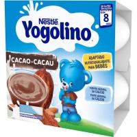Yogolino de cacao NESTLÉ, pack 4x100 g