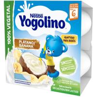 Yogolino de plátano con base de coco NESTLÉ, pack 4x90 g