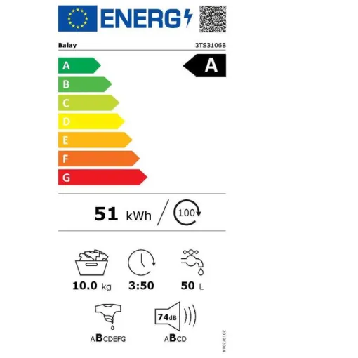 Lavadora de 10 kg 3TS3106B BALAY