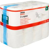 Papel higiénico 2 capas EROSKI BASIC, paquete 24 uds