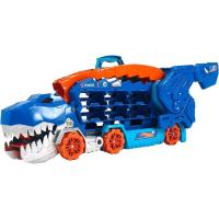 Super remolque de T- Rex, incluye 2 vehículos, edad rec: +4 años HOT WHEELS