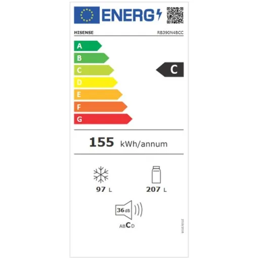 Frigorífico combi inox RB390N4BCC HISENSE