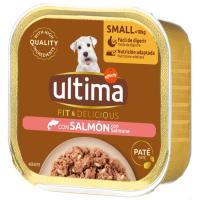 Alimento de salmón para perro adulto mini ULTIMA, tarrina 150 g