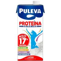 Leche desnatada alta en proteínas PULEVA, brik 1 litro
