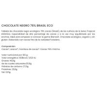 BLANXART Brasil eko txokolate beltza, % 76 kakaoa, tableta 100 g