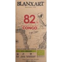 BLANXART Kongo eko txokolate beltza, % 82 kakaoa, tableta 100 g