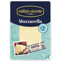 Queso Mozzarella MILLAN VICENTE, lonchas, bandeja 140 g