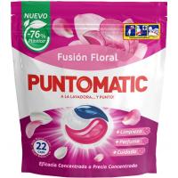 Detergente en cápsulas floral PUNTOMATIC, bolsa 22 dosis