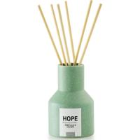 Difusor de cerámica verde Hope con varillas, aroma lilas y jacinto, 100 ml
