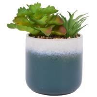 Planta artificial en tiesto degradée azul, 1 ud