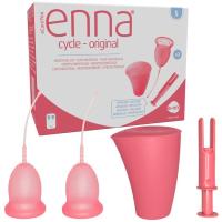 Copa menstrual talla S con aplicador ENNA CYCLE, caja 2 uds